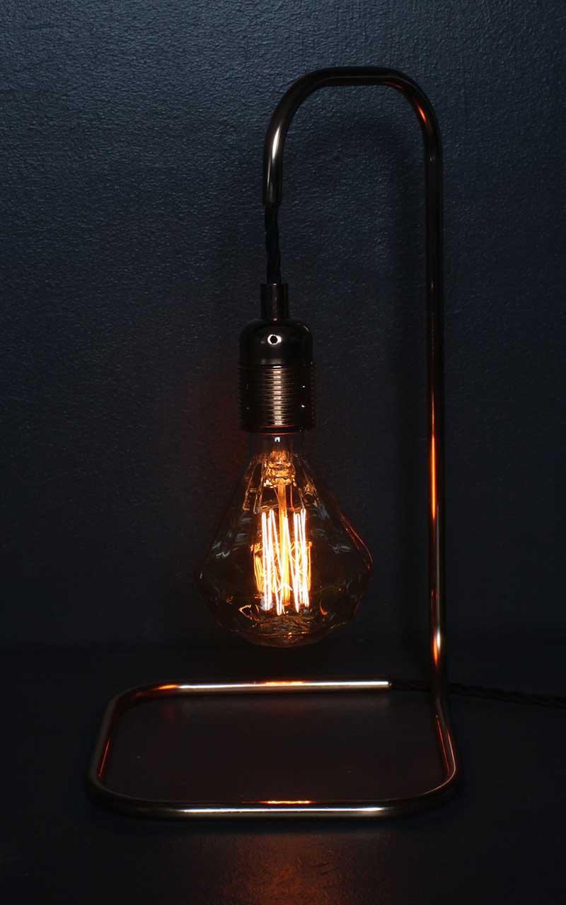 Small-Square-Based-Copper-Lamp-diamond-incandescent-bulb-by-Emmet-Bosonnet-of-Kopper-Kreation-in-Dublin-Ireland