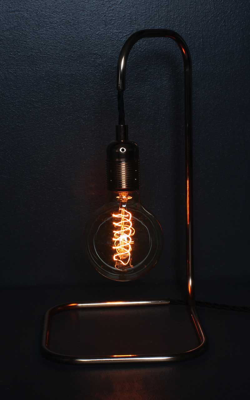 Small-Square-Based-Copper-Lamp-spiral-incandescent-bulb-by-Emmet-Bosonnet-of-Kopper-Kreation-in-Dublin-Ireland