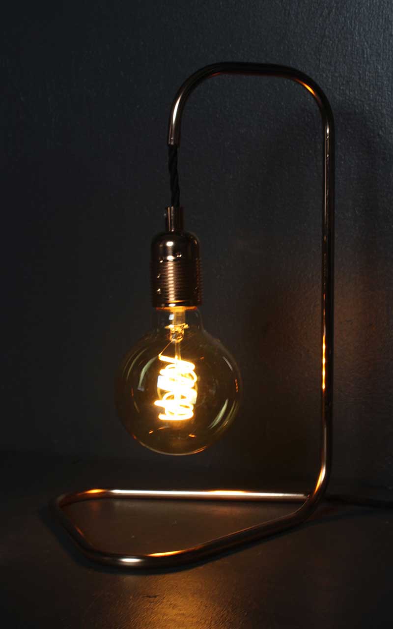 Small-Triangular-Based-Copper-Lamp-LED-bulb-by-Emmet-Bosonnet-of-Kopper-Kreation-in-Dublin-Ireland
