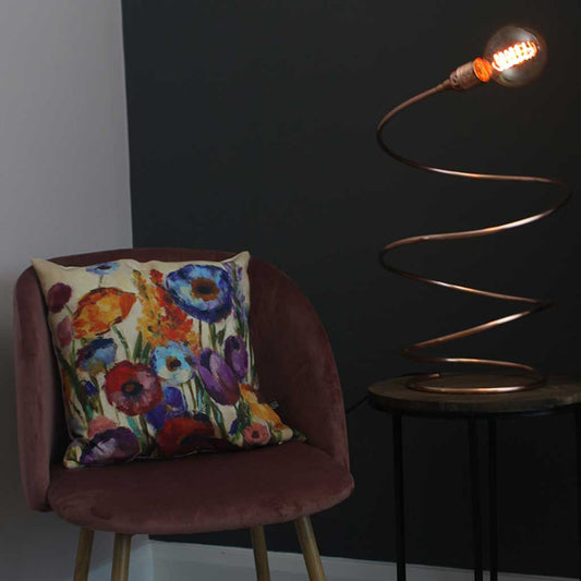 Spiral Copper Lamp