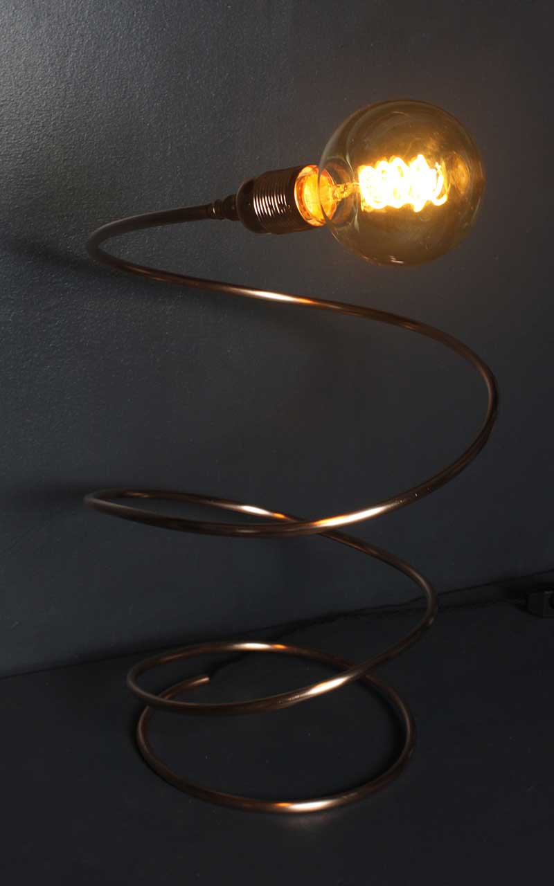 Spiral-Copper-Lamp-with-LED-bulb-by-Emmet-Bosonnet-of-Kopper-Kreation-in-Dublin-Ireland